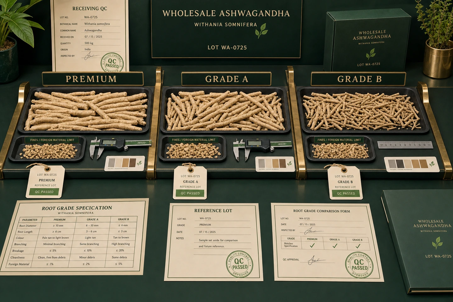 Creating a Consistent Ashwagandha Grade System - professional Ashwagandha wholesale visual